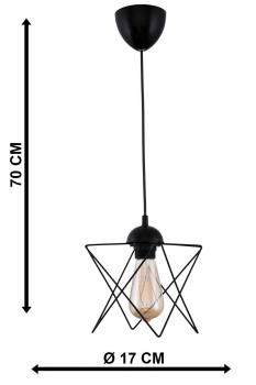 Hanging lamp black modest