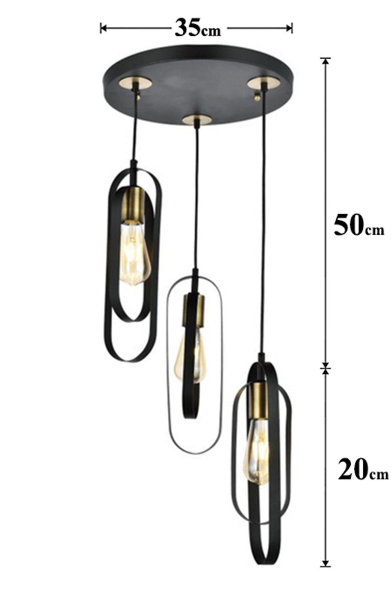 Hanging lamp elegance black